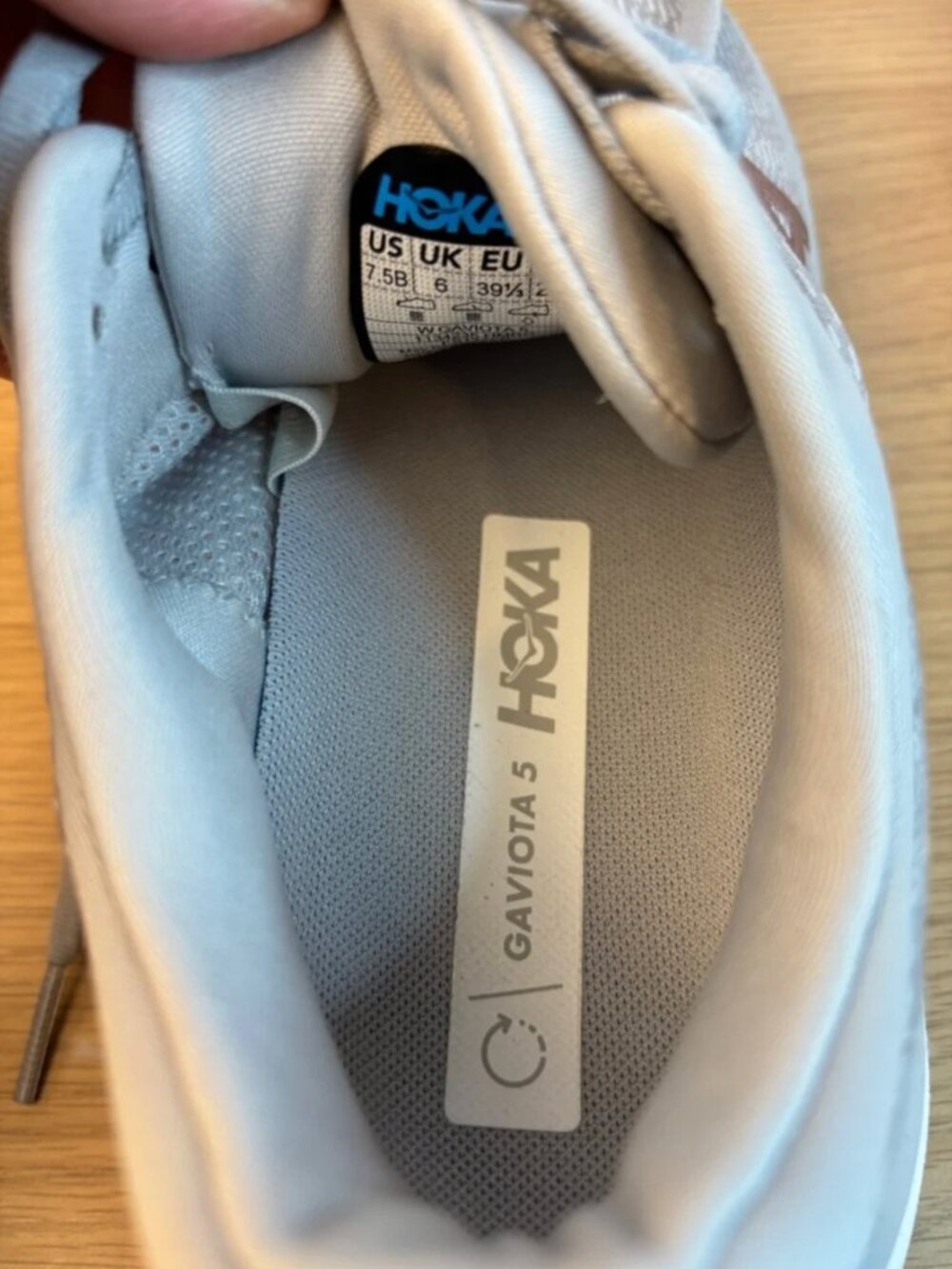 HOKA Women's Gaviota 5 Road Running Shoes in Harbor Mist/Rose Gold Size 7.5 - Picture 10 of 11